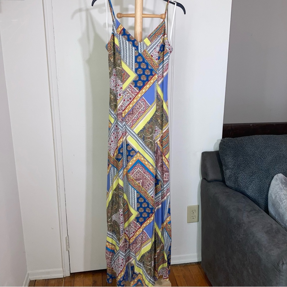 L'agence Patchwork Style Patterned Side Slit Dres… - image 3